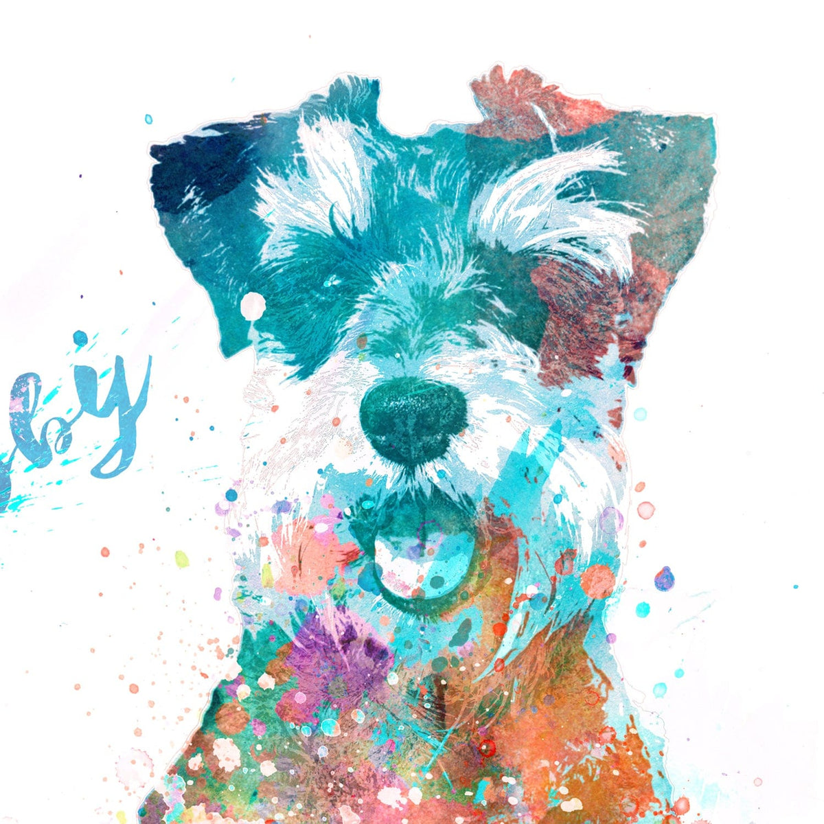 Personal-Prints art Mini Schnauzer Watercolor Print
