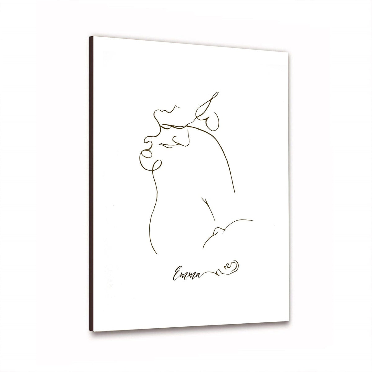 Personal-Prints art 6"x8" Block Mount Motherhood Line Drawing