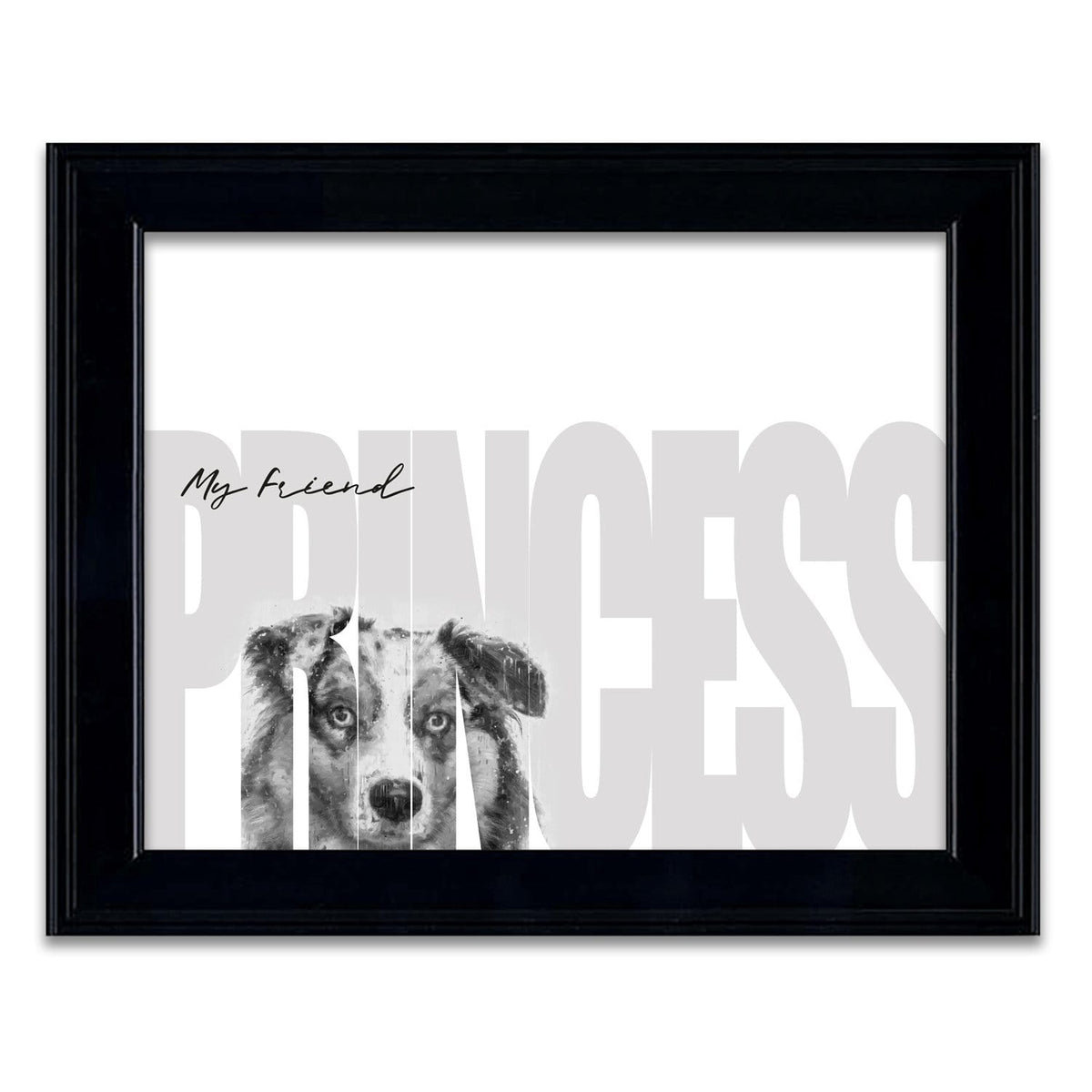 Personal-Prints art 14"x17" Under Glass My Friend - Aussie (Light Markings)