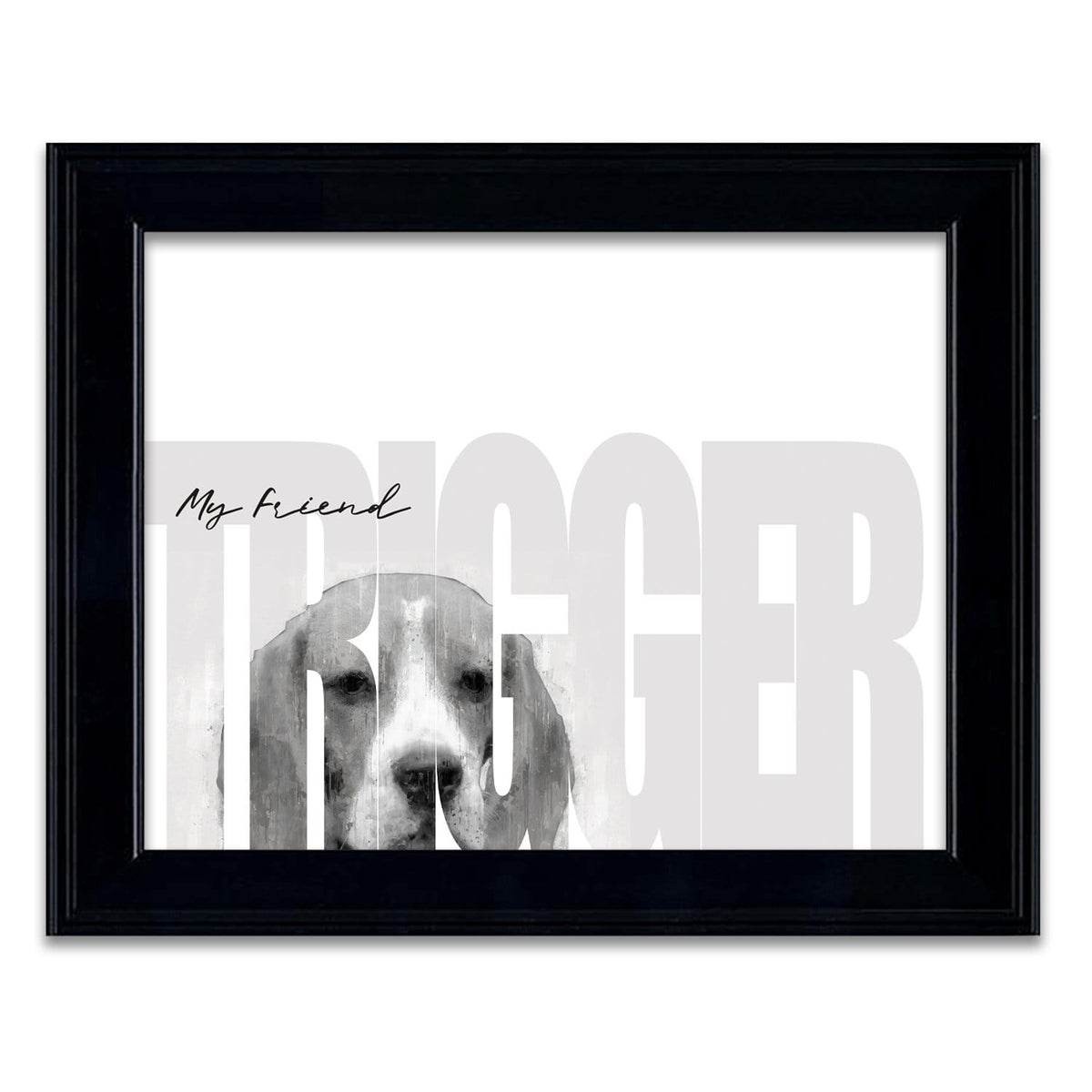 Personal-Prints art 14"x17" Under Glass My Friend - Beagle