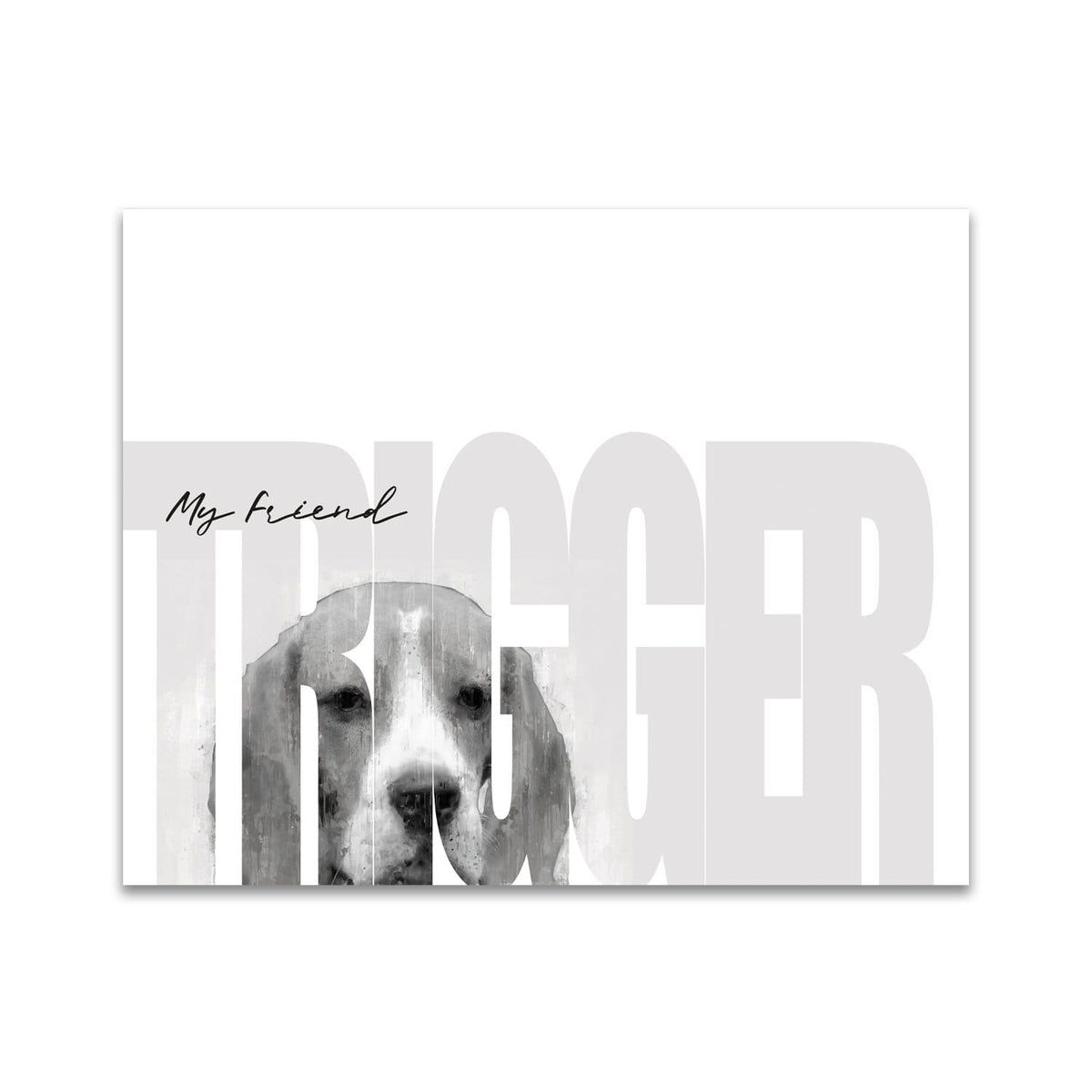 Personal-Prints art 11"x14" Block Mount My Friend - Beagle