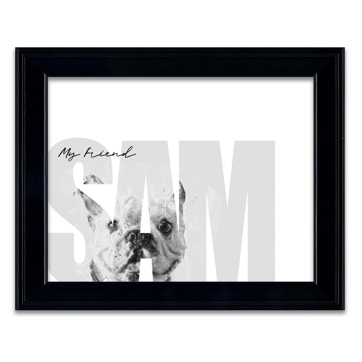 Personal-Prints art 14"x17" Under Glass My Friend - Bulldog (Light Coloring)