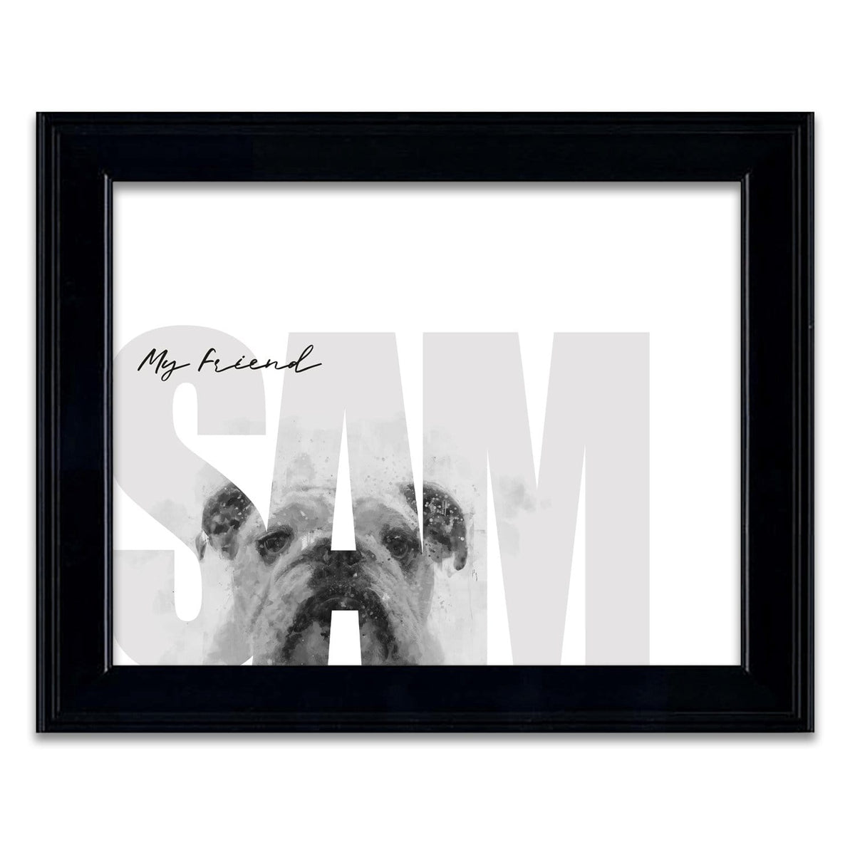 Personal-Prints art 14"x17" Under Glass My Friend - Bulldog (Meduim Coloring)