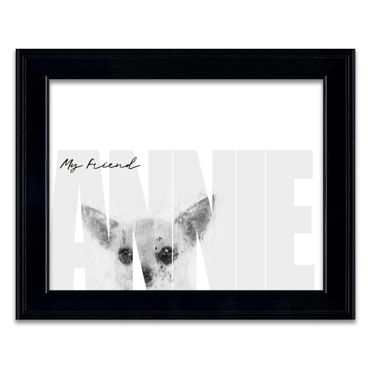 Personal-Prints art 14"x17" Under Glass My Friend - Chihuahua (Light Coloring)