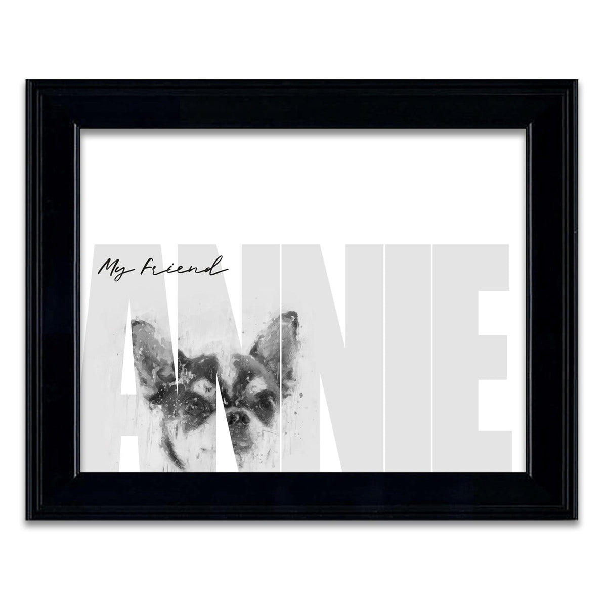 Personal-Prints art 14"x17" Under Glass My Friend - Chihuahua (Medium Coloring)