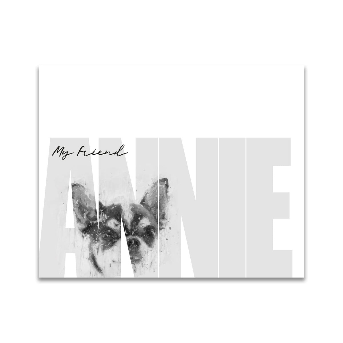 Personal-Prints art 11"x14" Block Mount My Friend - Chihuahua (Medium Coloring)