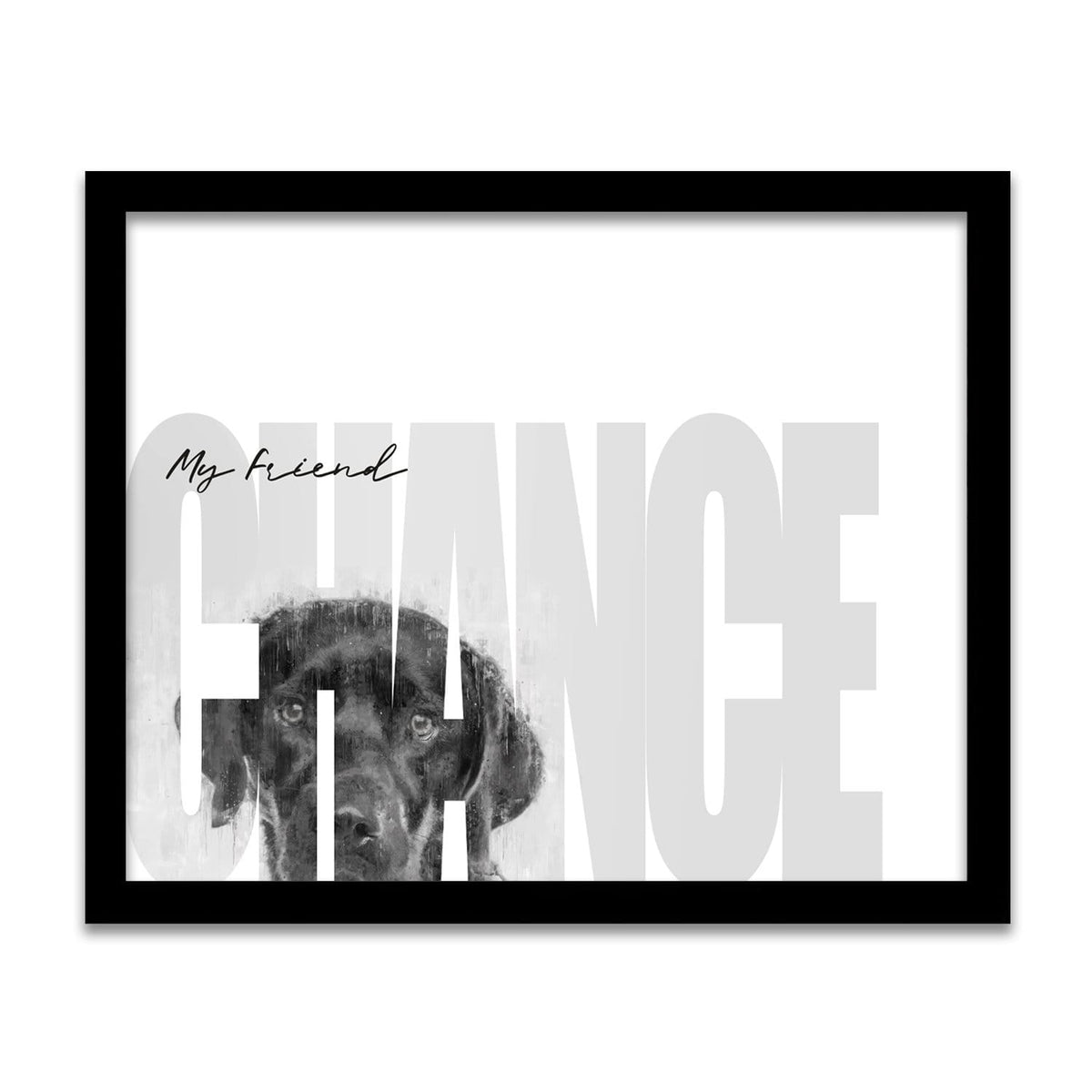Personal-Prints art 12.5"x15.5" Framed Canvas My Friend - Chocolate Lab