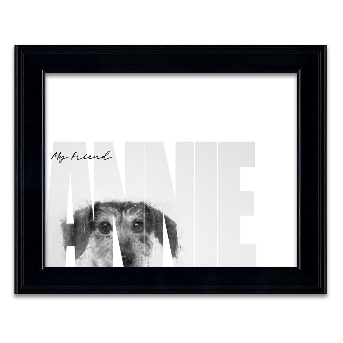 Personal-Prints art 14"x17" Under Glass My Friend - Dachshund (Long Hair)