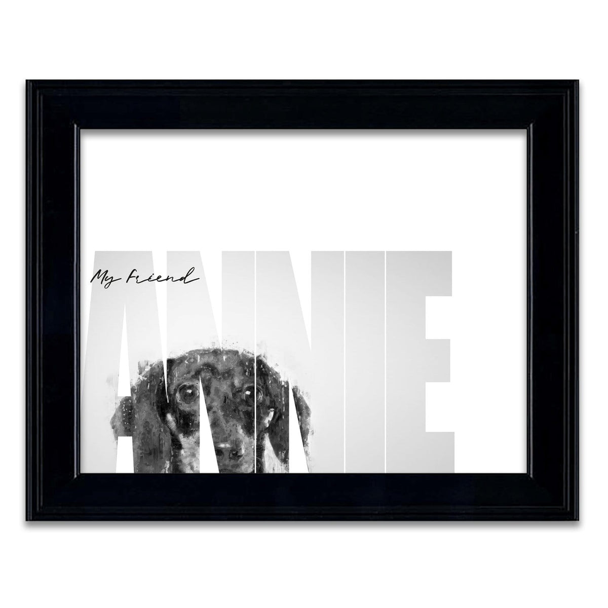 Personal-Prints art 14"x17" Under Glass My Friend - Dachshund (Short Hair)