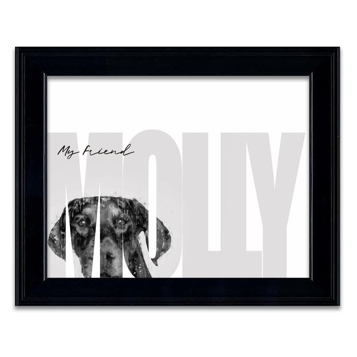 Personal-Prints art 14"x17" Under Glass My Friend - Doberman (Ears Down)
