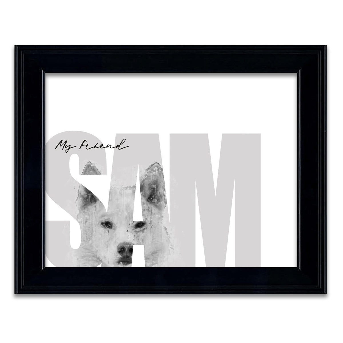 Personal-Prints art 14"x17" Under Glass My Friend - Husky (Light Coloring)