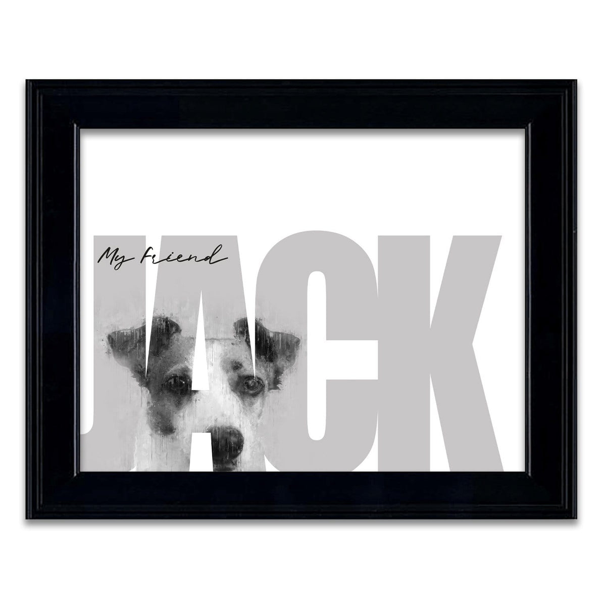 Personal-Prints art 14"x17" Under Glass My Friend - Jack Russell Terrier