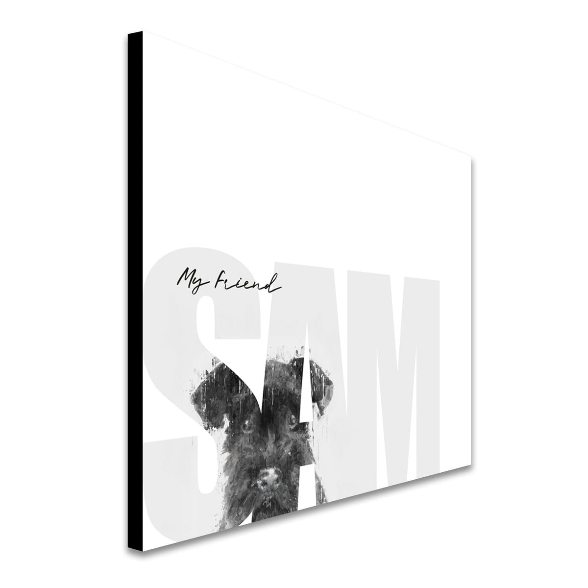 Personal-Prints art My Friend - Mini Schnauzer (Dark Coloring)