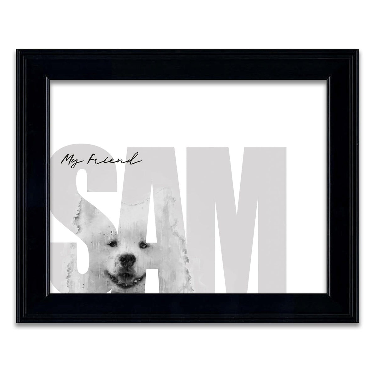 Personal-Prints art 14"x17" Under Glass My Friend - Samoyed