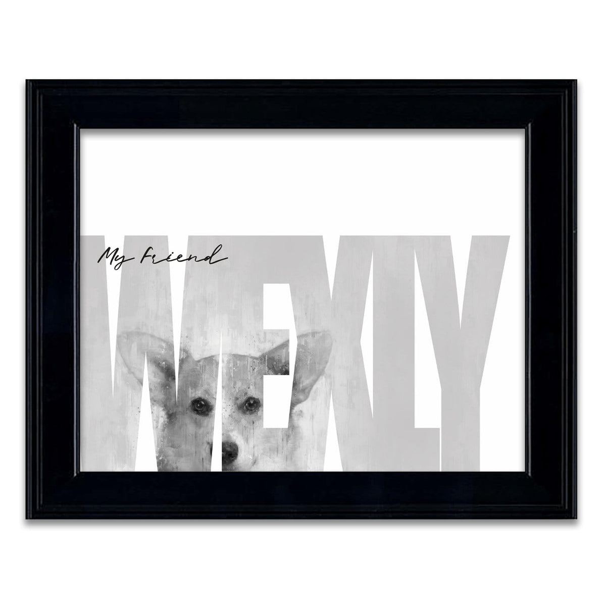 Personal-Prints art 14"x17" Under Glass My Friend - Welsh Corgi