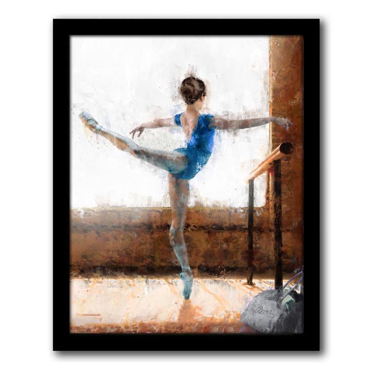 Personal-Prints art 12.5"x15.5" Framed Canvas Personalized Ballet Art