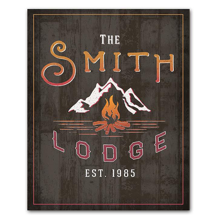 Personal-Prints art Personalized Lodge Sign
