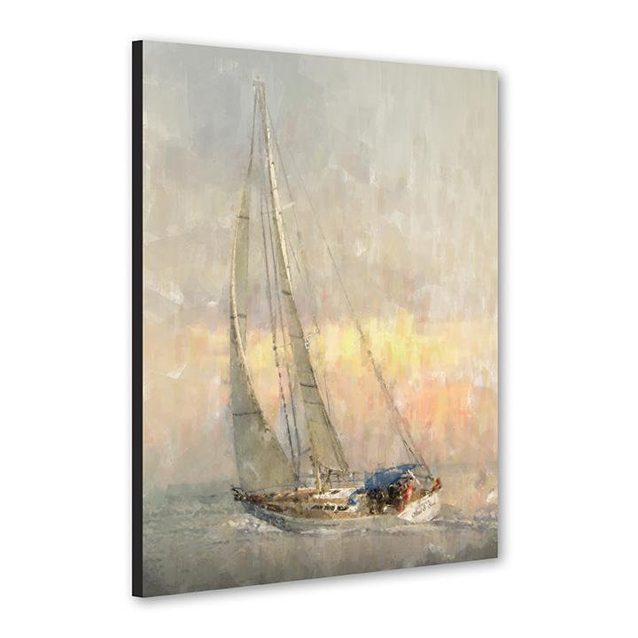 Personal-Prints art 11"x14" Block Mount Personalized Sailboat Print