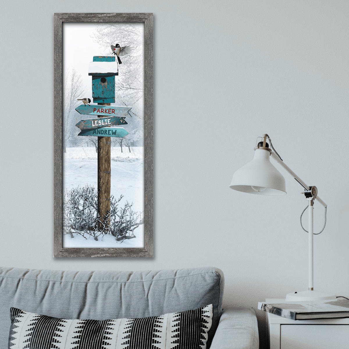 Personal-Prints art Personalized Sign on a Winter Day