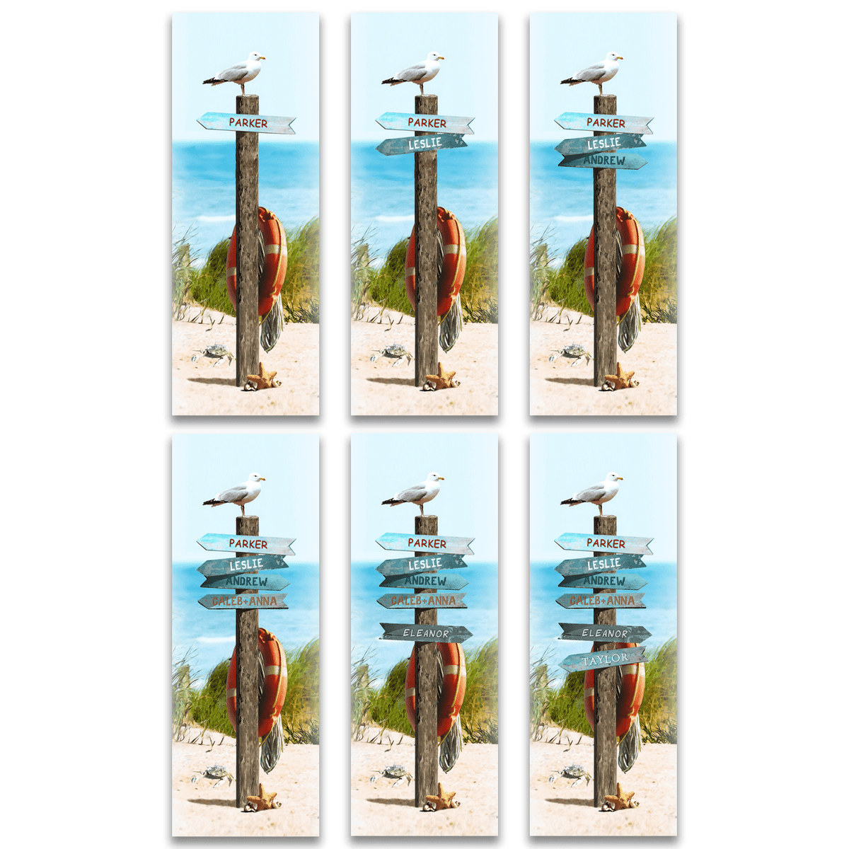Personal-Prints art Personalized Sign on the Ocean Beach