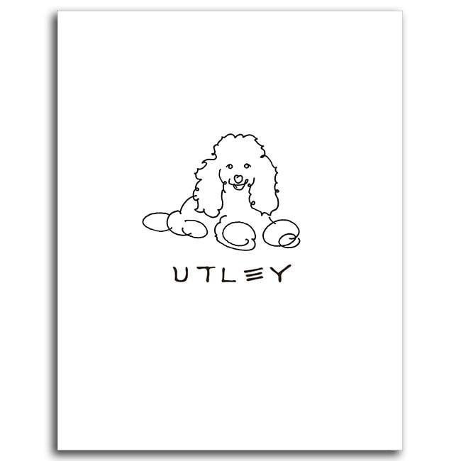Personal-Prints art 6"x8" Mini Block Mount Poodle Dog Line Drawing