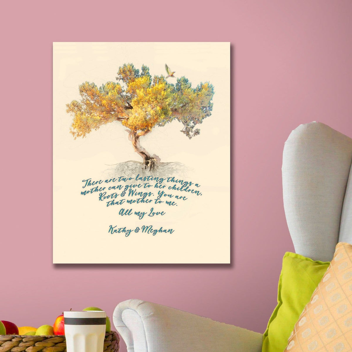 Personal-Prints art Roots and Wings - A Mother's Gift