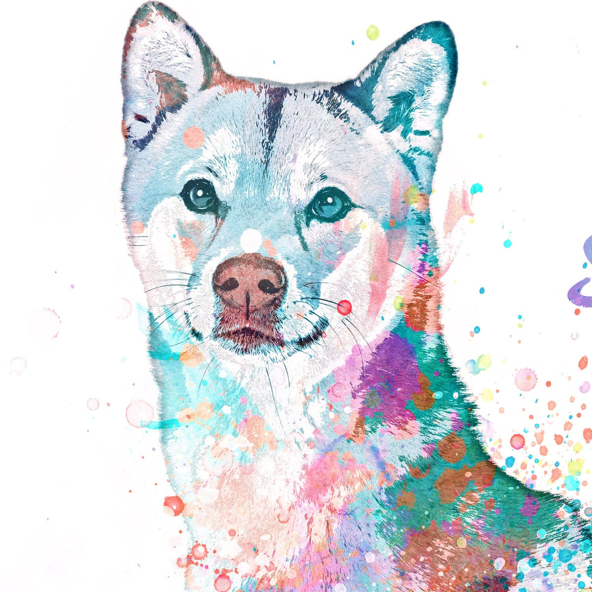 Personal-Prints art Shiba Inu Watercolor Print