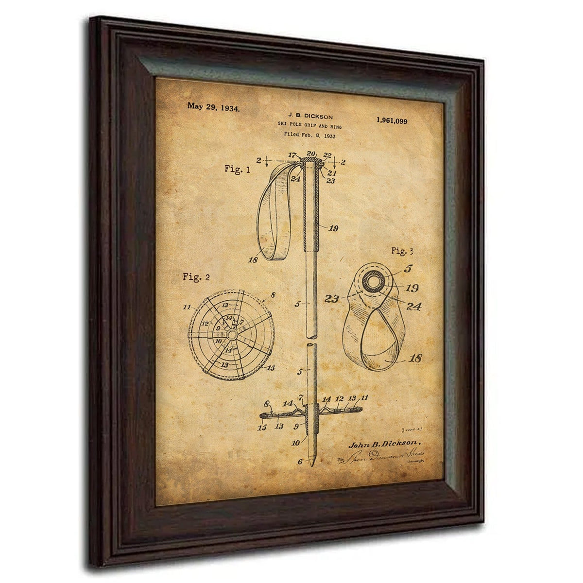 Personal-Prints art Pole Ski - Patent Art