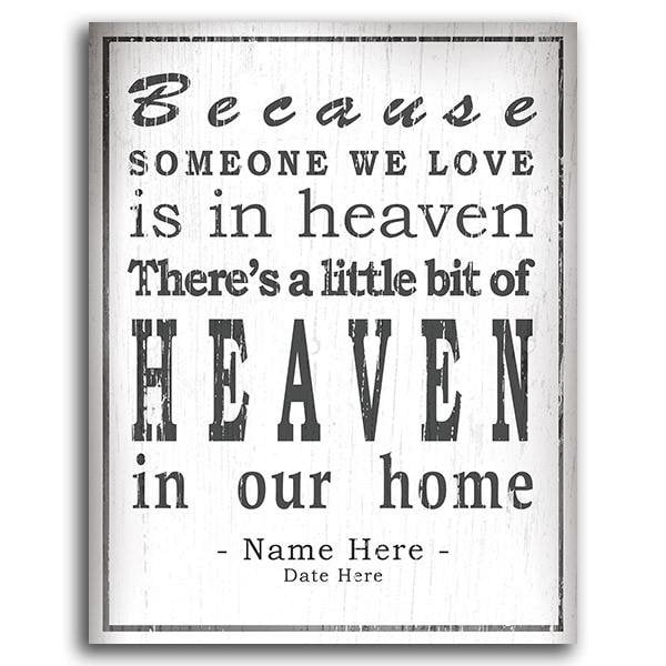 Someone We Love is in Heaven Quote - Personalized Memorial Gift of Art -  Personal-Prints, image size:600x600
