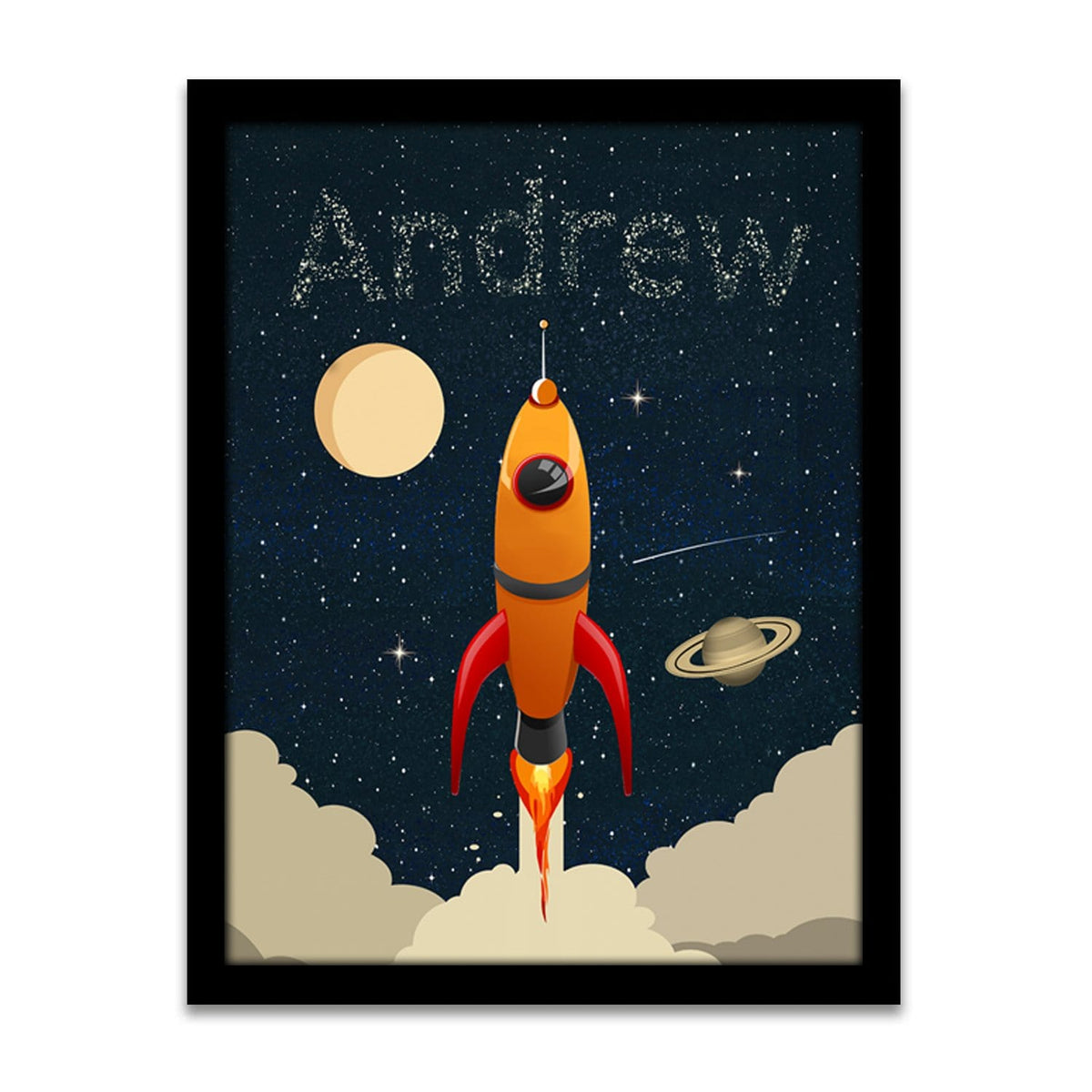 Personal-Prints art 12.5"x15.5" Framed Canvas Space Explorer