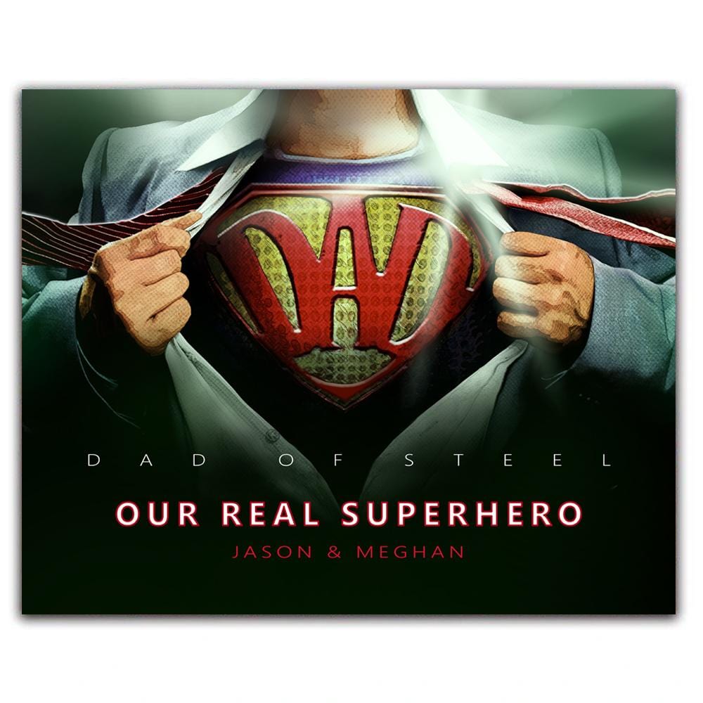 Personal-Prints art 11"x14" Block Mount Super Dad