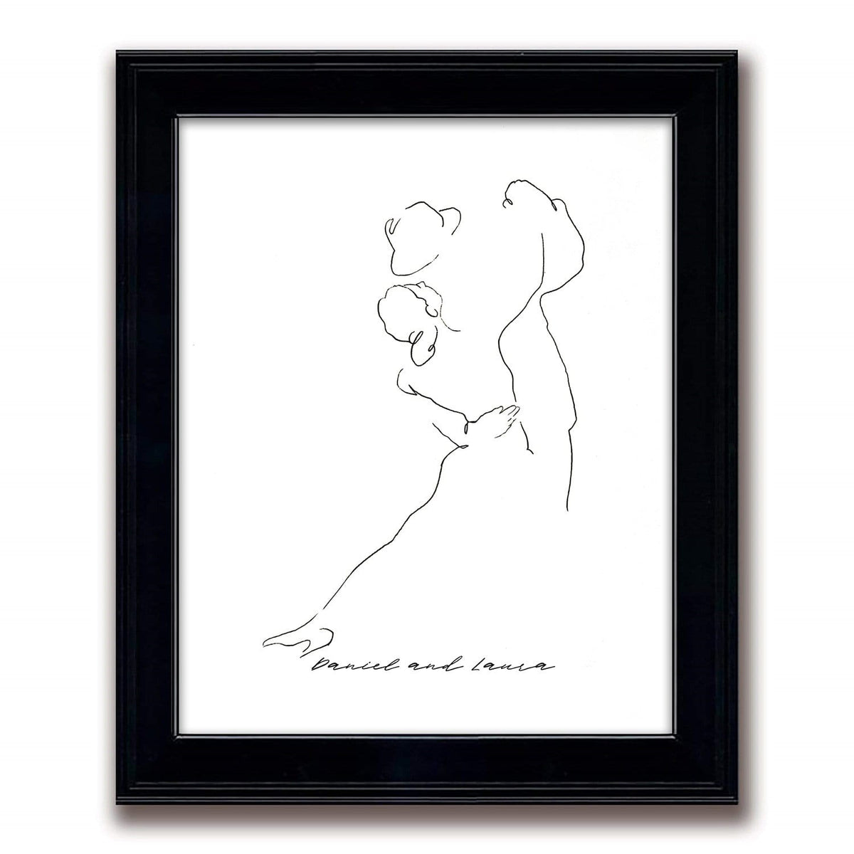 Personal-Prints art 14"x17" Under Glass The Dance - Line Drawing