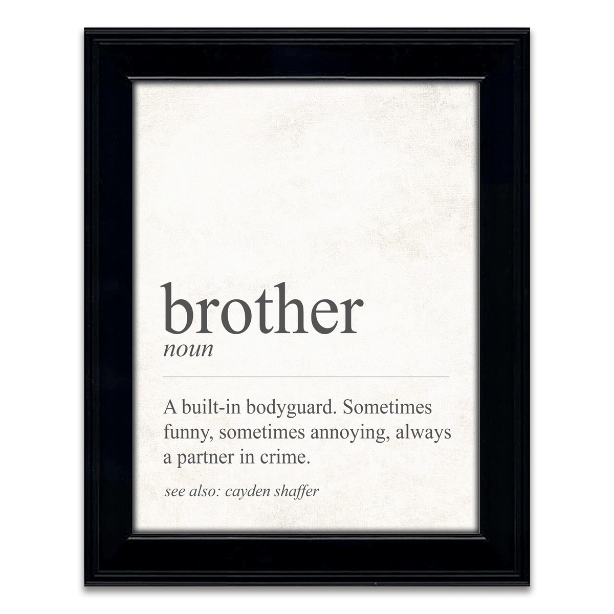 Personal-Prints art 14"x17" Framed Under Glass The Definition of Brother
