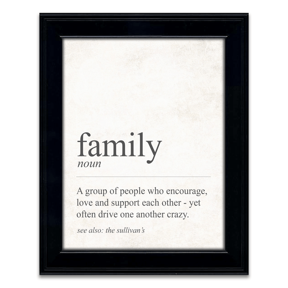 Personal-Prints art 14"x17" Framed Under Glass The Definition of Family
