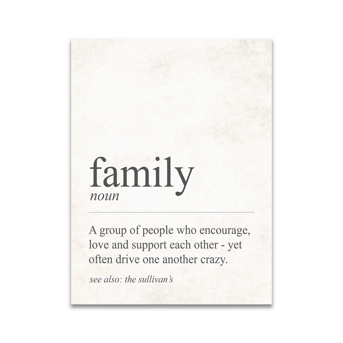 Personal-Prints art 6"x8" Block Mount The Definition of Family