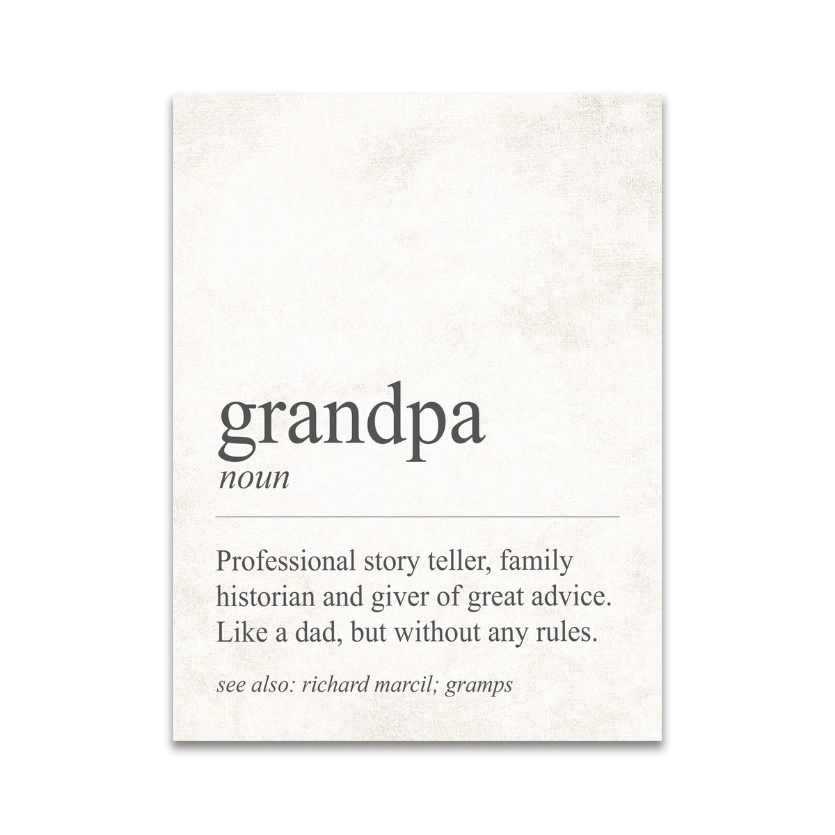 Personal-Prints art 6"x8" Block Mount The Definition of Grandpa