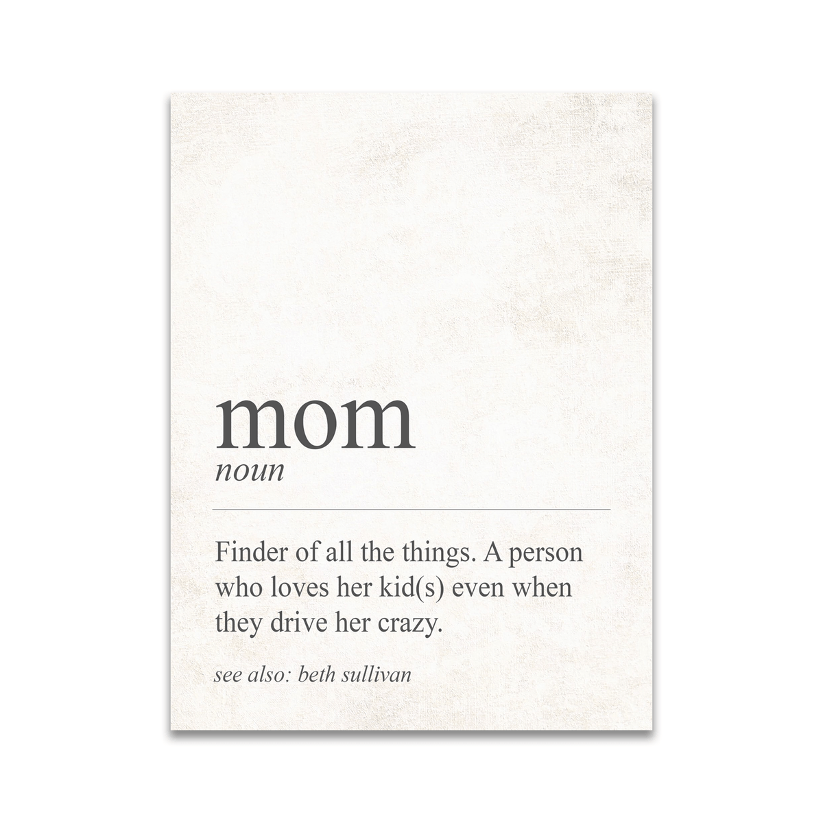 Personal-Prints art 6"x8" Block Mount The Definition of Mom