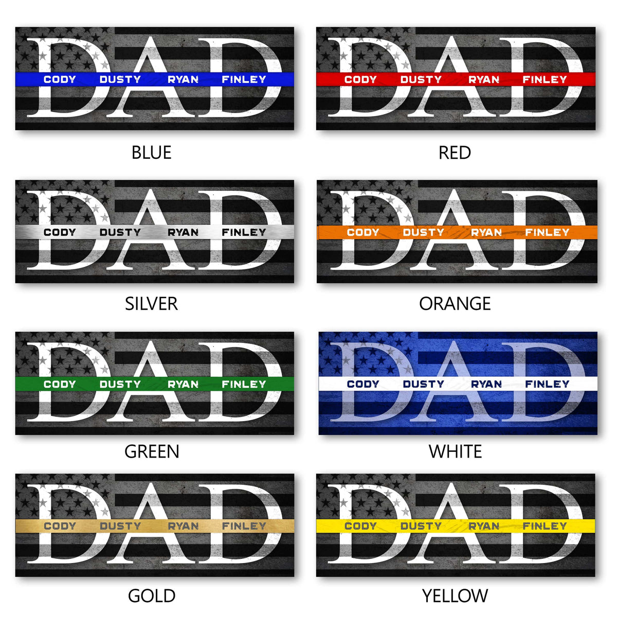 Personal-Prints art Thin Line Dad & Children Personalized Gift