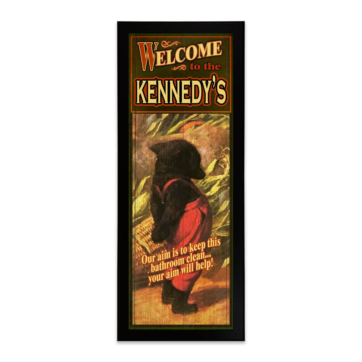 Personal-Prints art Vintage Bear Bathroom Sign