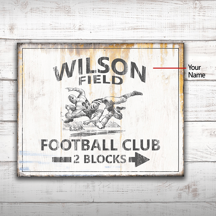 Personal-Prints art Vintage Football Personalized Art