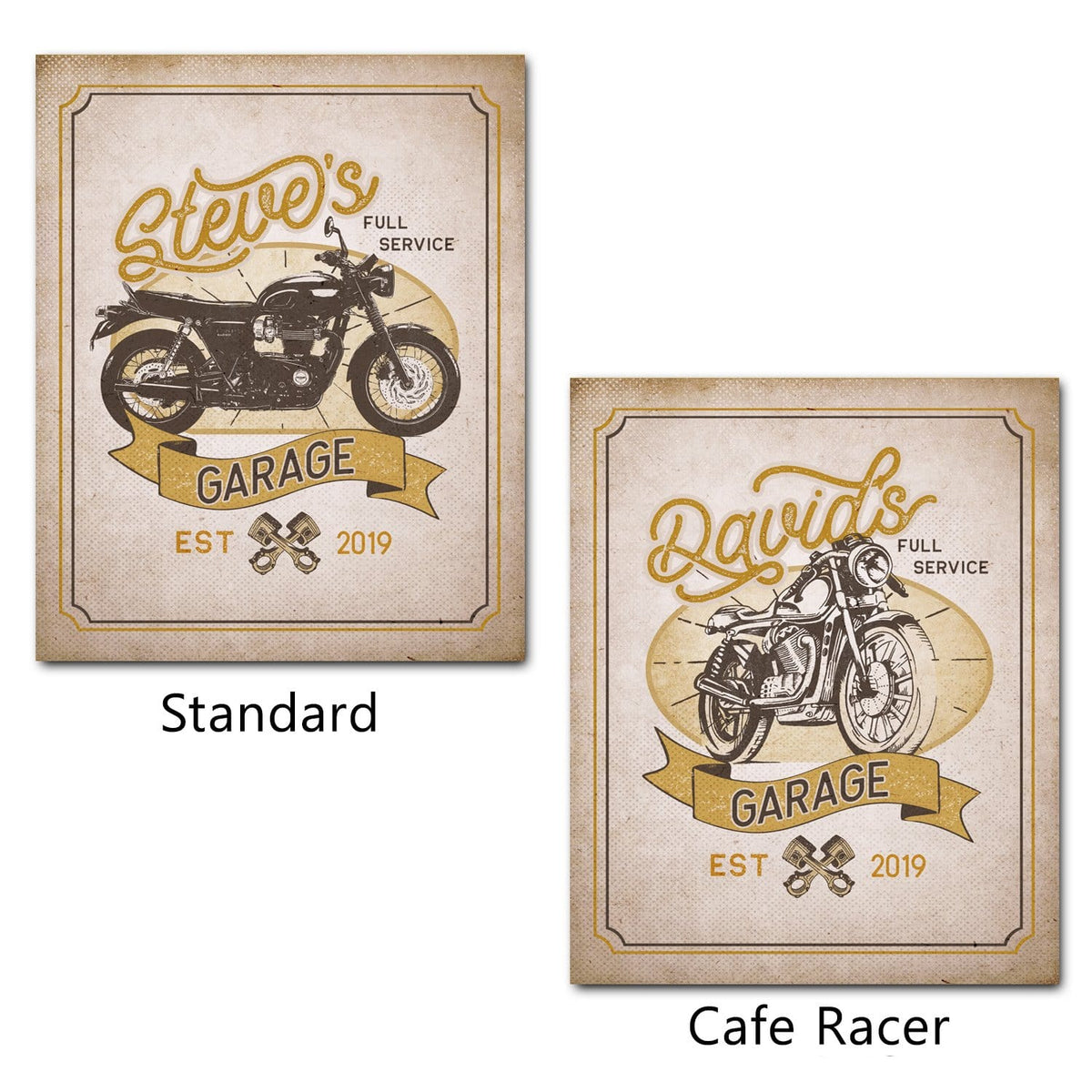 Personal-Prints art Vintage Motorcycle Signs