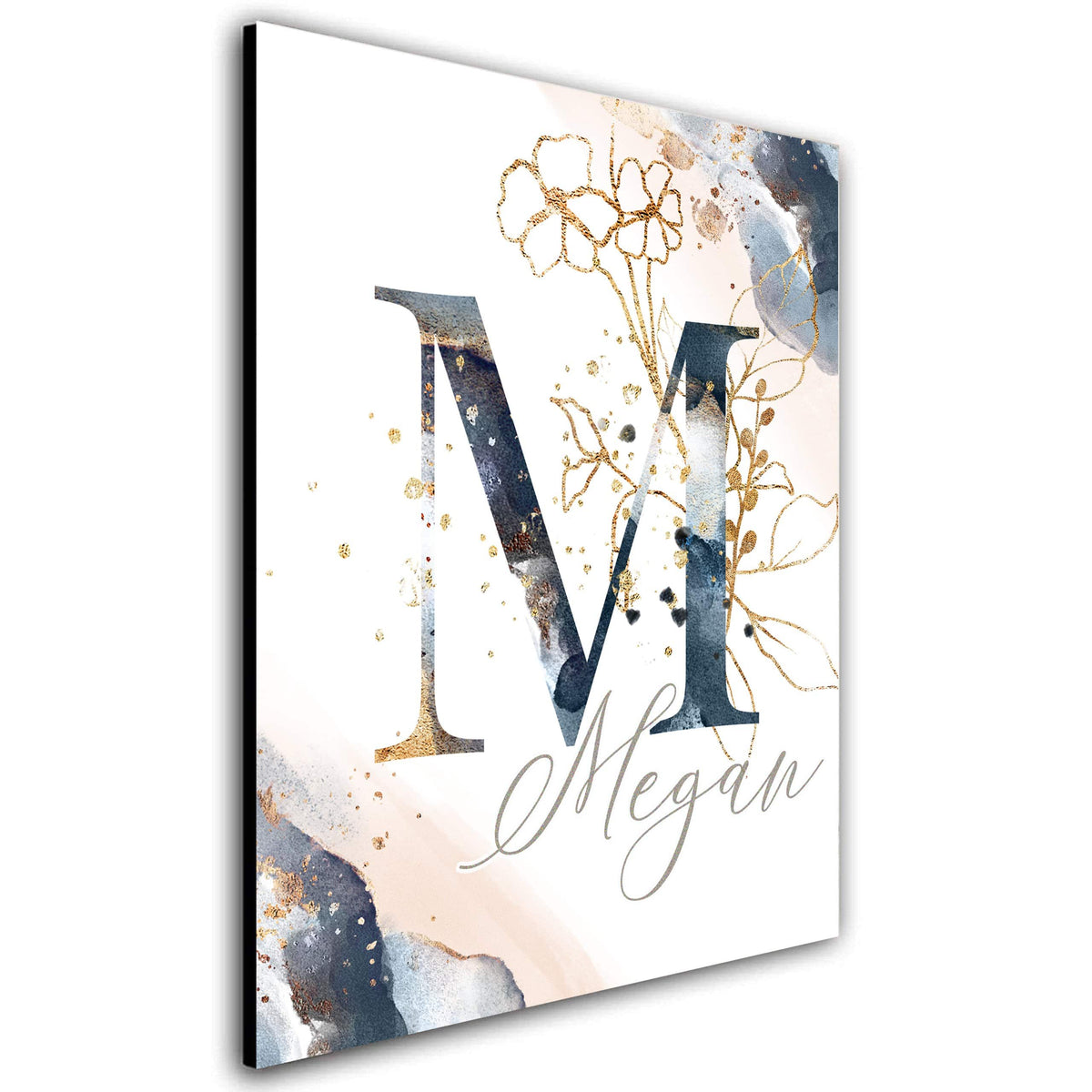Personal-Prints art 6"x8" Block Mount Watercolor Elements Monograms