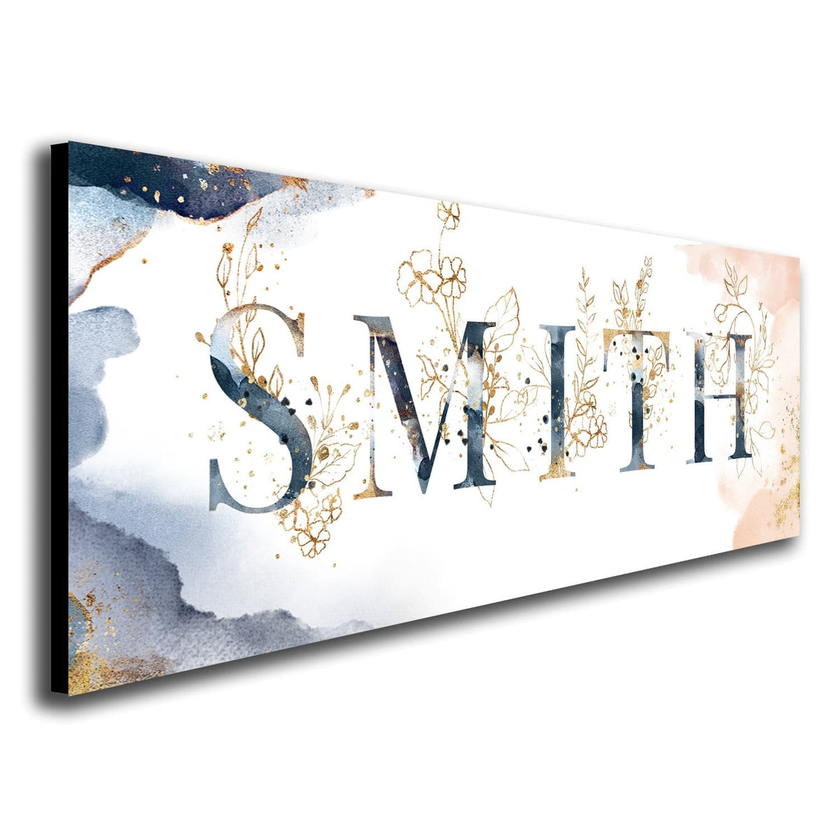 Personal-Prints art 6.5"x18" Block Mount Watercolor Elements Name Art