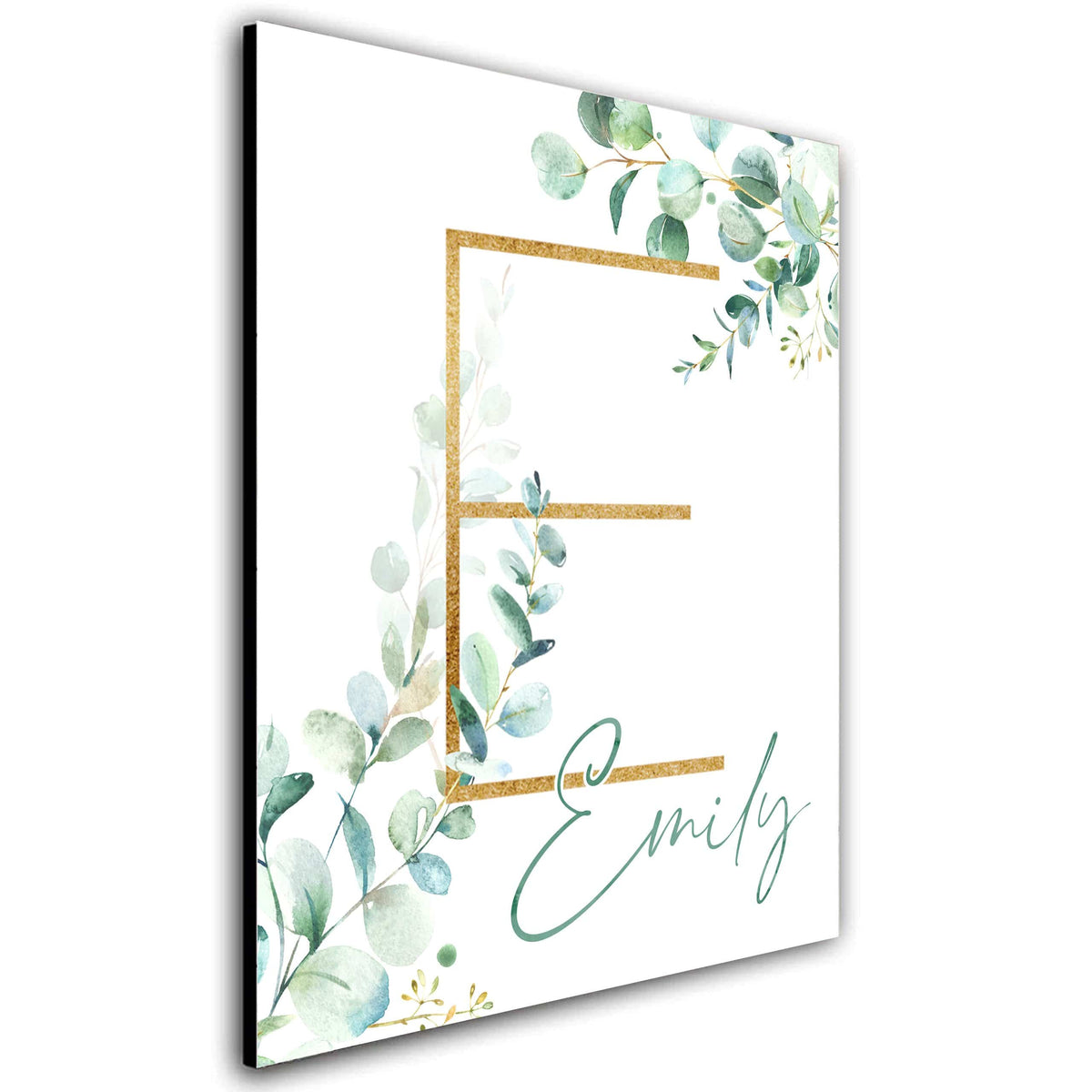 Personal-Prints art 6"x8" Block Mount Watercolor Foliage Monograms
