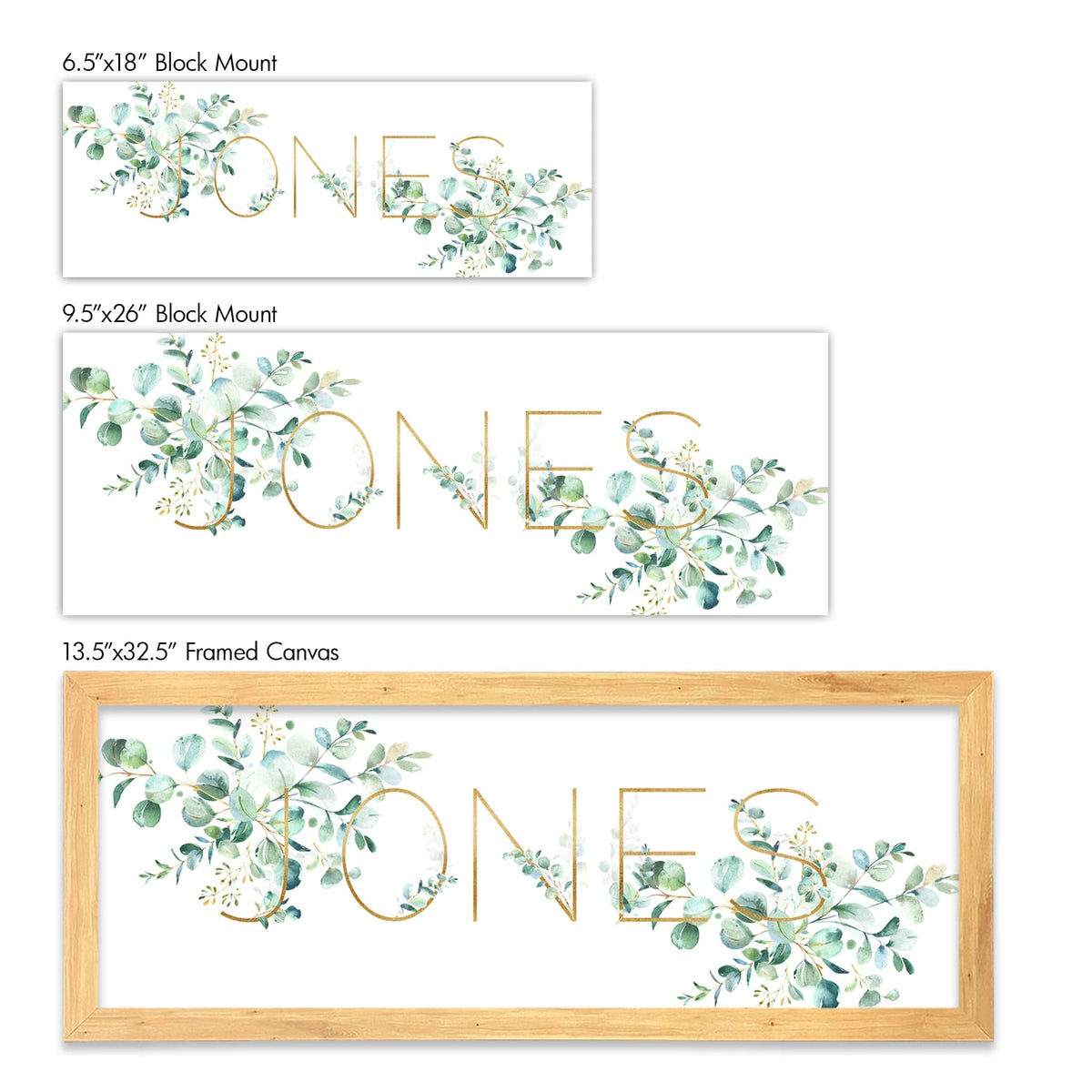 Personal-Prints art Watercolor Foliage Name Art
