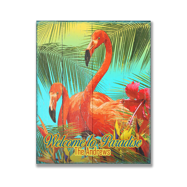 Welcome to Paradise - Personalized Tropical Art Gift - Personal-Prints