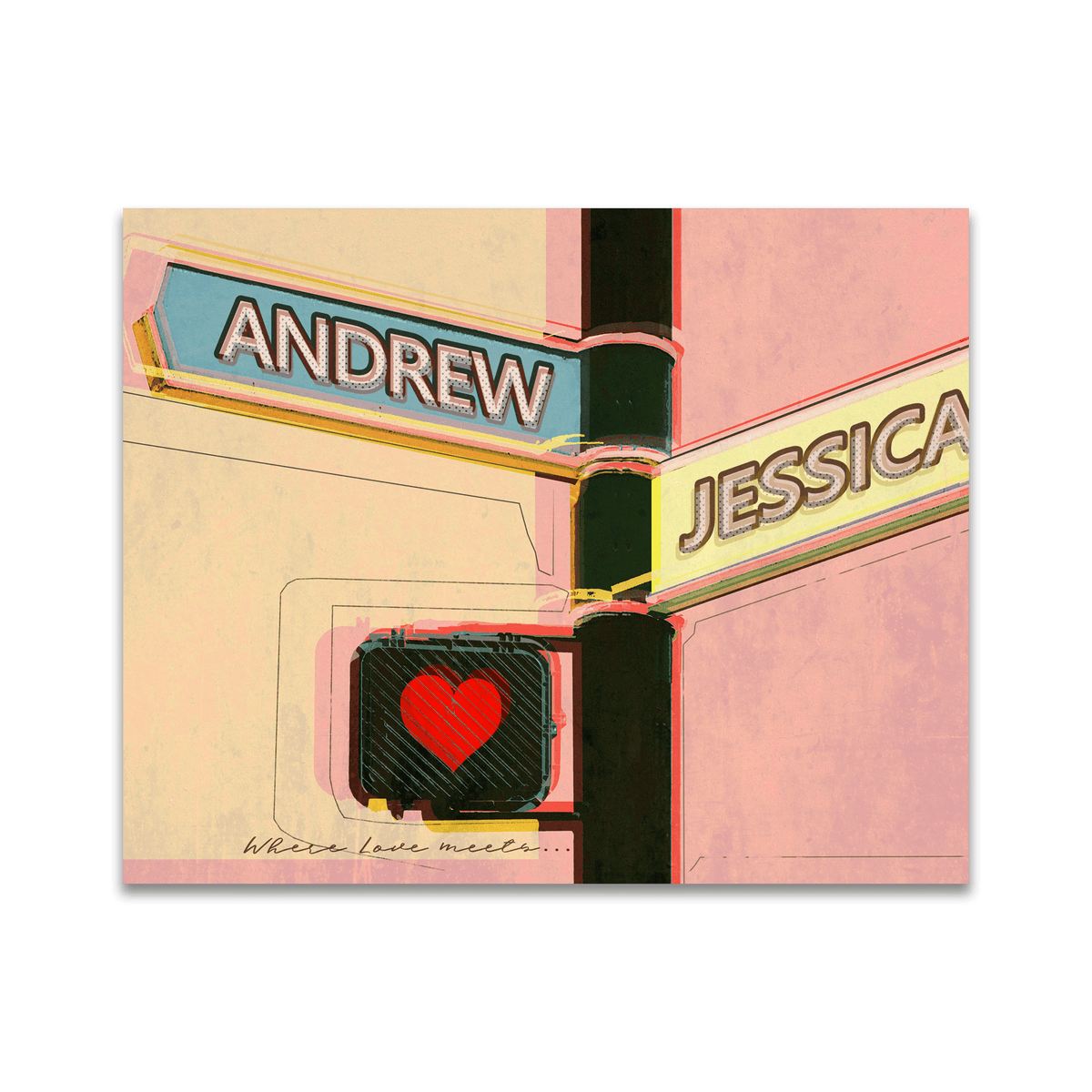 Personal-Prints art 11"x14" Block Mount Where Love Meets