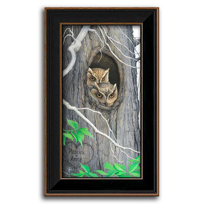 Personal-Prints art 10"x17.5" Framed Canvas Whoo's In Love