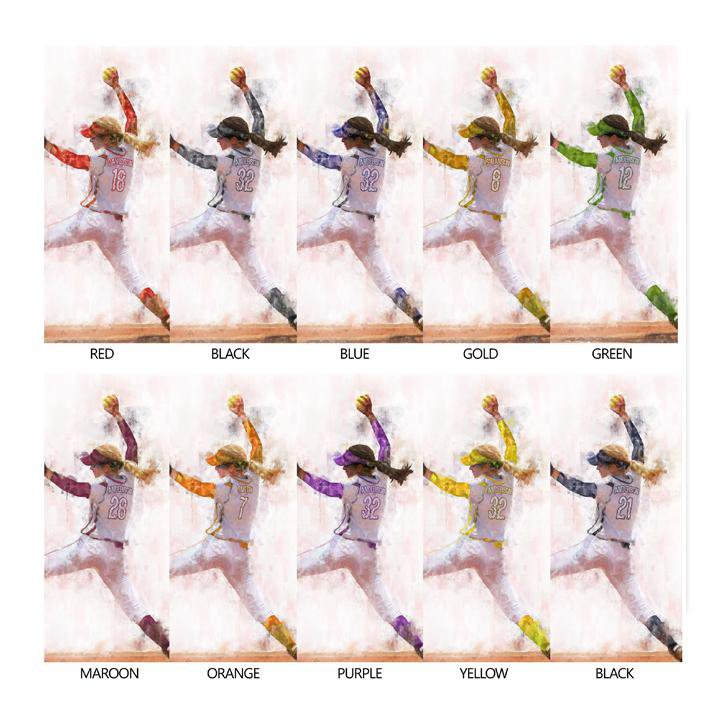 Personal-Prints art Women's Softball Pitcher