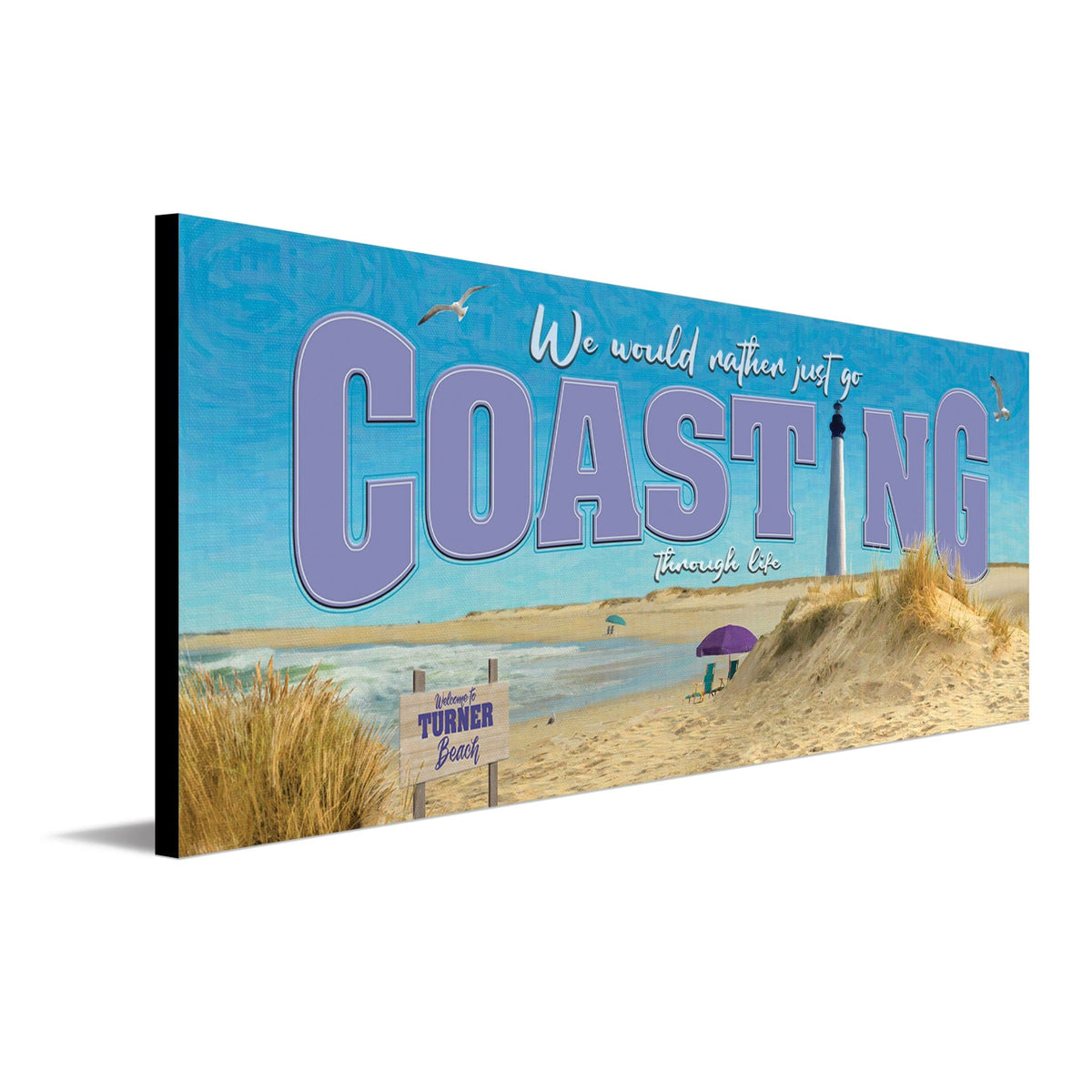 Coasting Through Life Personalized Beach Sign From Personal Prints